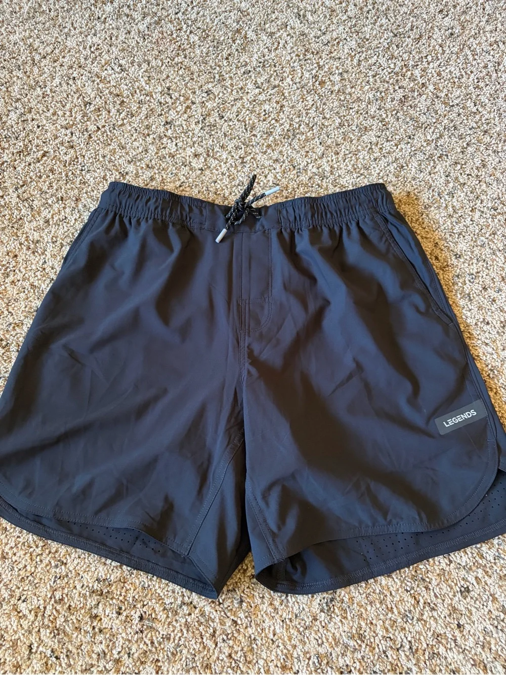 Legends Men's Black Quick-Dry Swim Trunks